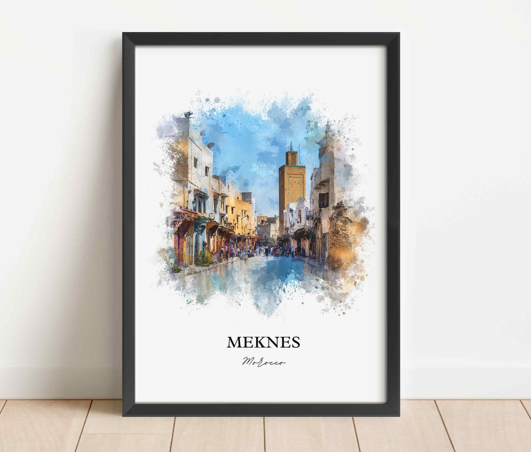 Meknes, Morocco – Watercolor Art Print