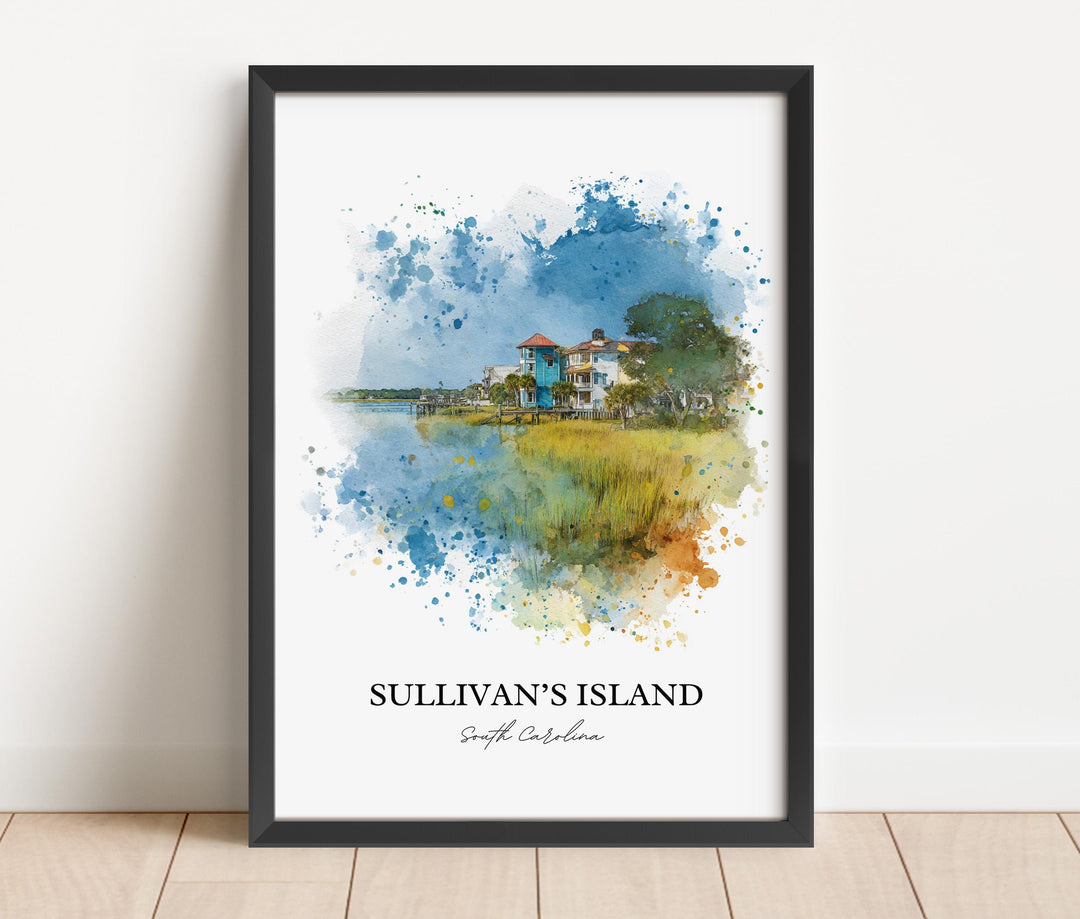 Sullivans Island, SC – Watercolor Art Print