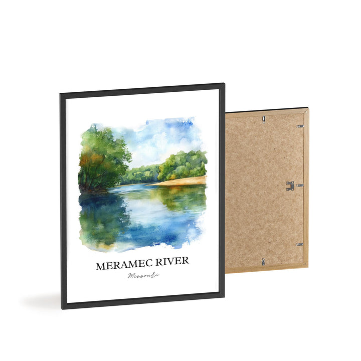 Meramec River Wall Art, Ozarks Print, Missouri Watercolor Art, Meramec River Gift, Travel Print, Travel Poster, Housewarming Gift