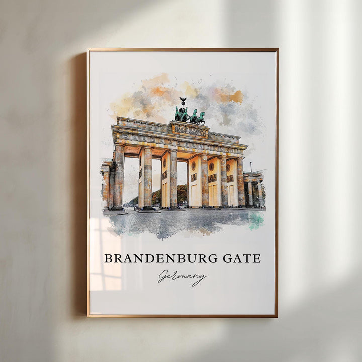 Brandenburg Gate, Germany – Watercolor Art Print