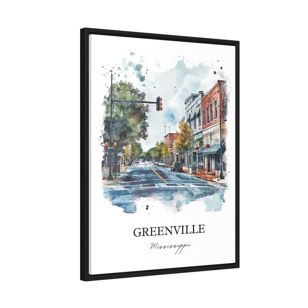 Greenville MS Art, Mississippi Delta Print, Mississippi Artwork, Greenville Mississippi Gift, Travel Print, Travel Poster, Housewarming Gift