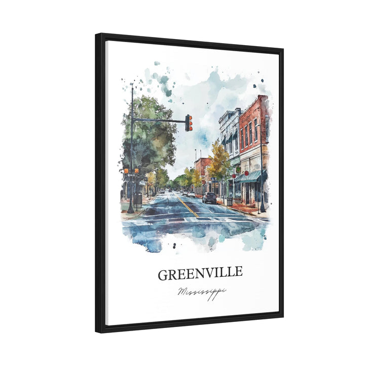 Greenville MS Art, Mississippi Delta Print, Mississippi Artwork, Greenville Mississippi Gift, Travel Print, Travel Poster, Housewarming Gift