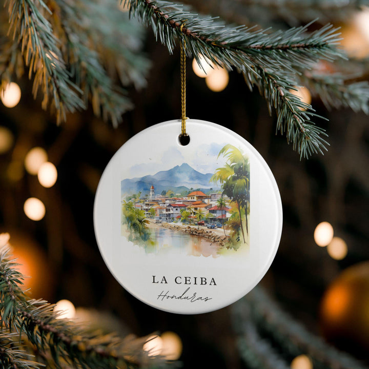 La Ceiba Ornament: Unique La Ceiba Souvenir, Honduras Xmas Decor, and Authentic La Ceiba Honduras Gift