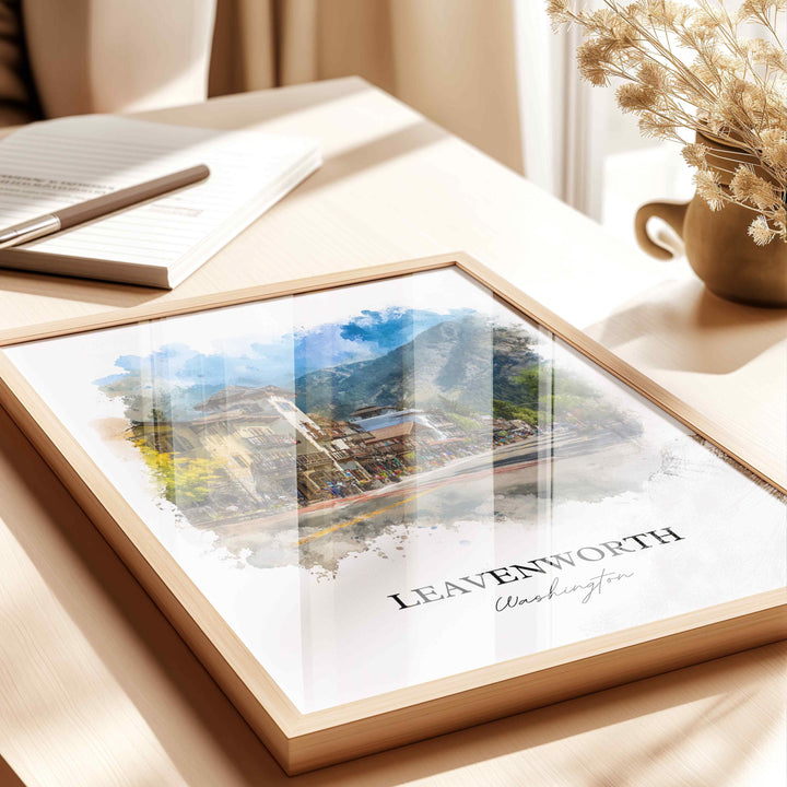Leavenworth, Washington – Watercolor Art Print