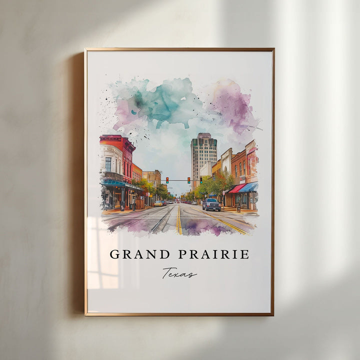 Grand Prairie TX wall art - Texas, Grand Prairie print, Grand Prairie Wedding gift, Birthday present, Custom Text, Perfect Gift