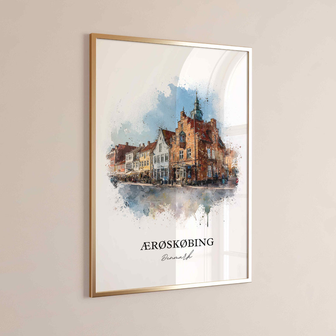 Aerøskøbing, Denmark – Watercolor Art Print
