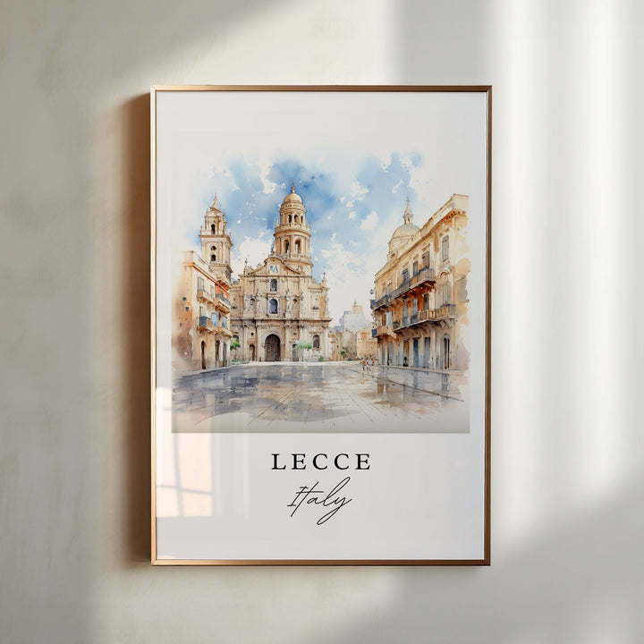 Lecce Italy wall art - Italy, Lecce poster, Lecce Italia Wedding gift, Birthday present, Custom Text, Personalized Gift