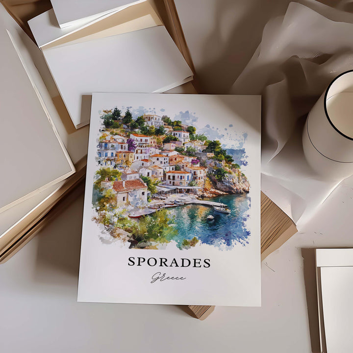 Sporades Islands, Greece – Watercolor Art Print