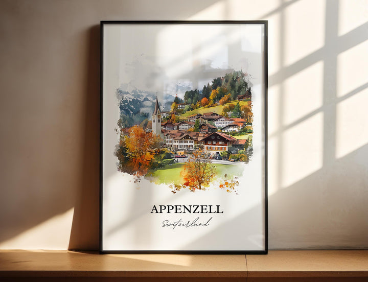 Appenzell Travel Print Wall Art Appenzell Wall Hanging Home Décor Appenzell Gift Art Appenzell Switzerland Art Lover Gift Appenzell Poster
