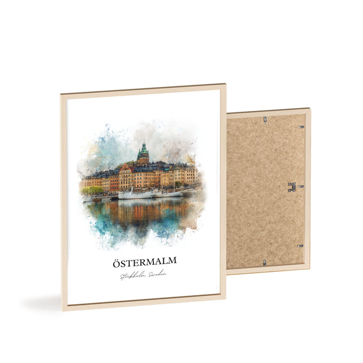 Östermalm, Stockholm – Watercolor Art Print