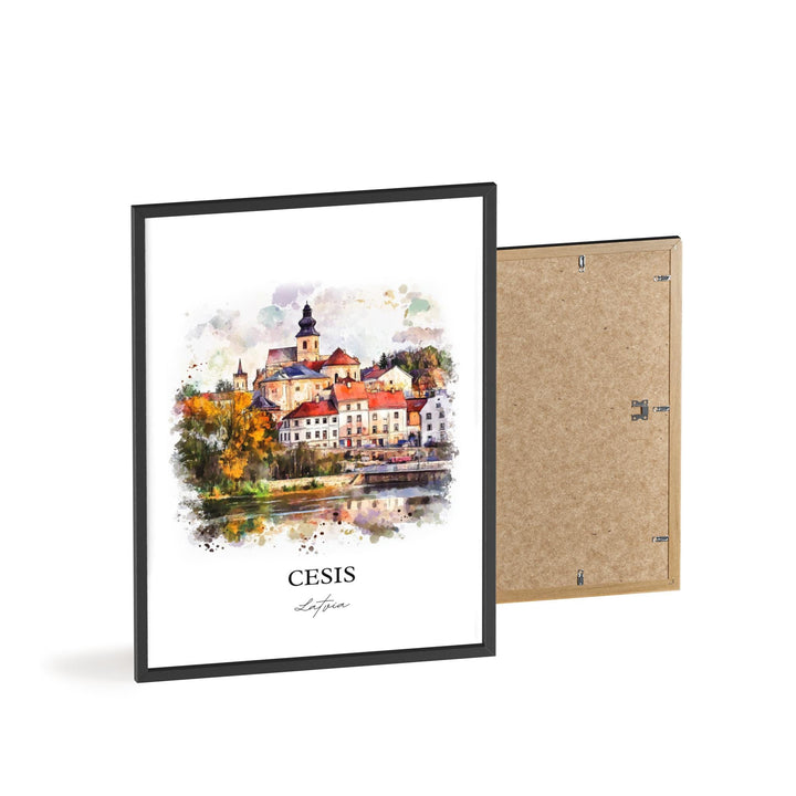 Cesis Latvia Wall Art, Central Vidzeme Print, Latvia Watercolor Art, Cesis Latvia Gift, Travel Print, Travel Poster, Housewarming Gift