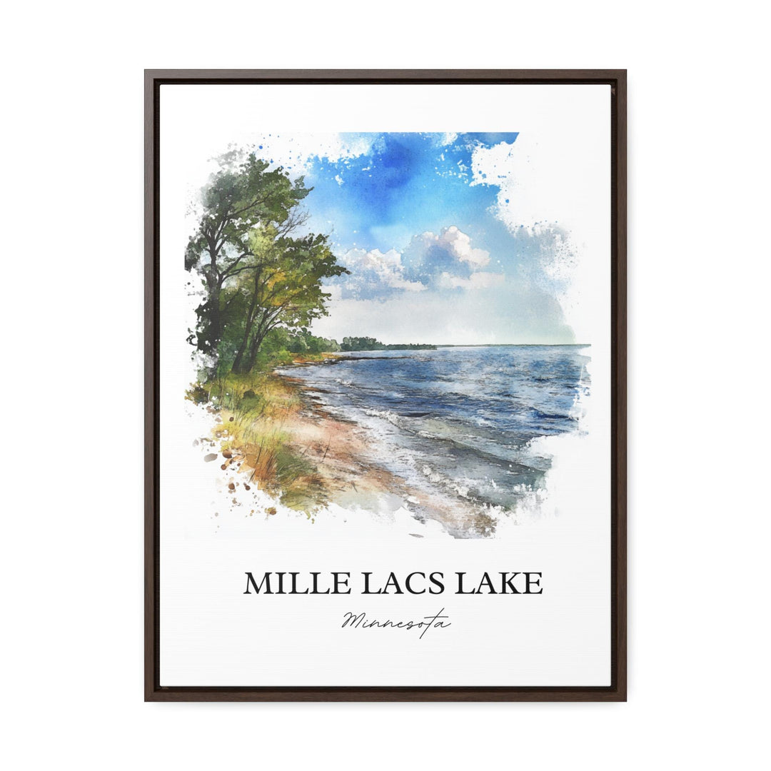 Mille Lacs Lake Wall Art, Onamia Print, Minnesota Watercolor Art, Mille Lacs Lake Gift, Travel Print, Travel Poster, Housewarming Gift