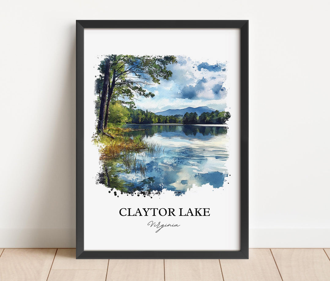 Claytor Lake, USA – Watercolor Art Print