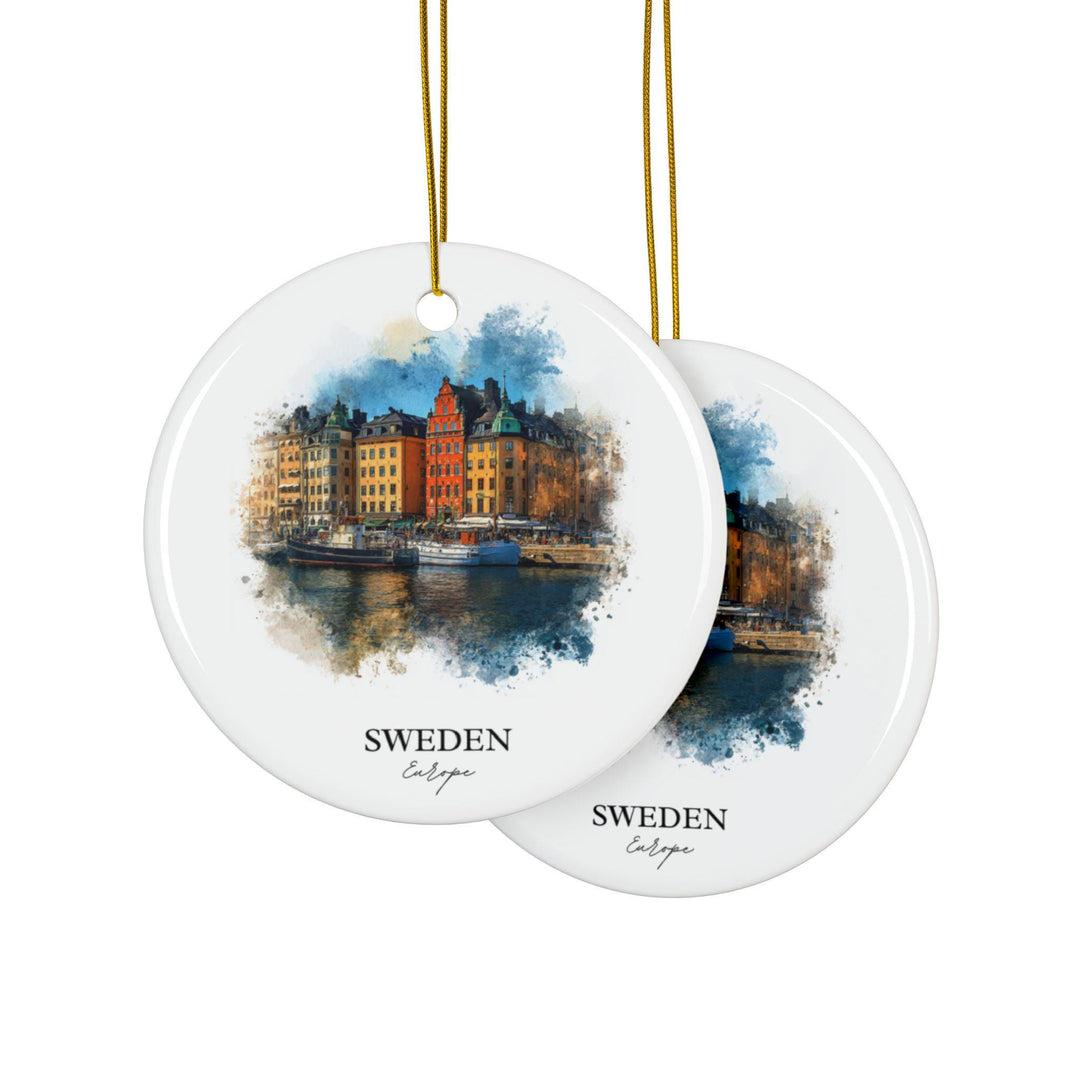 Sweden Ornament: Unique Sweden Souvenir, Sweden Xmas Decor, and Authentic Sweden Country Gift