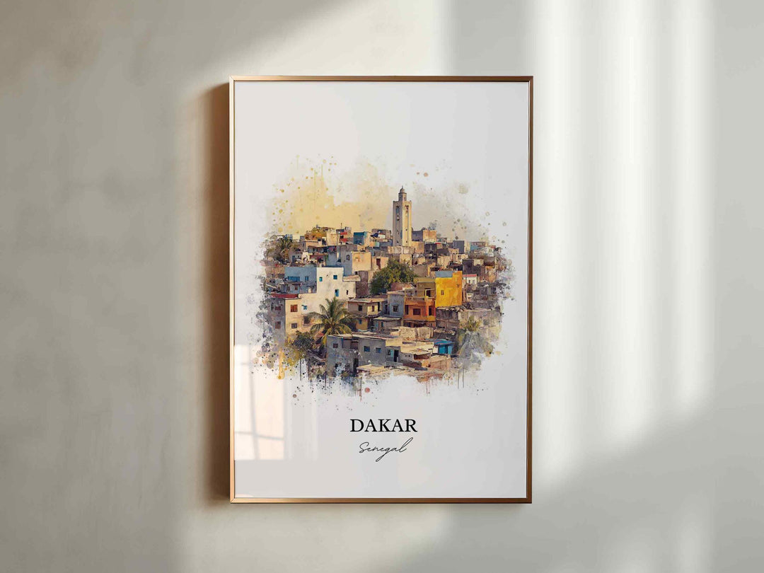 Dakar, Senegal – Watercolor Art Print