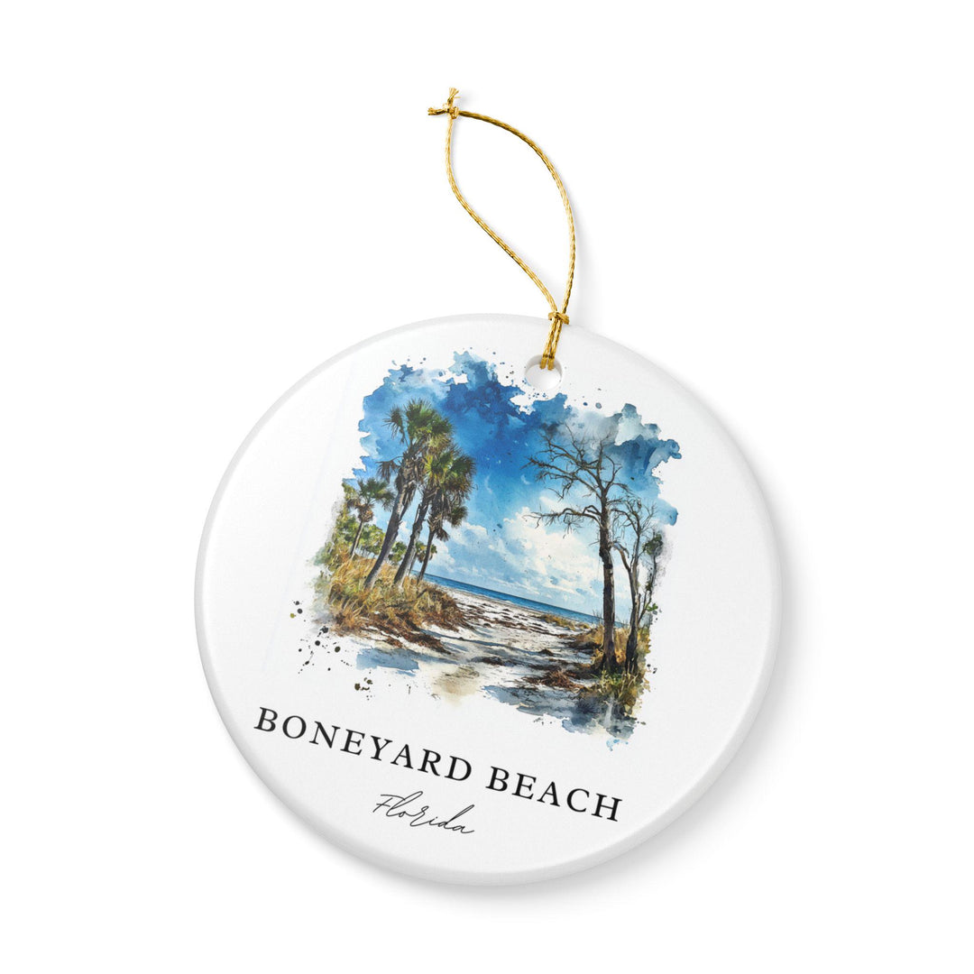 Boneyard Beach Ornament: Unique Boneyard Beach Souvenir, Florida Xmas Decor, and Authentic Boneyard Beach FL Gift