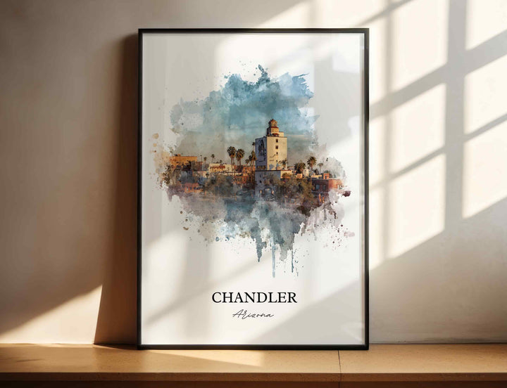Chandler, Arizona – Watercolor Art Print