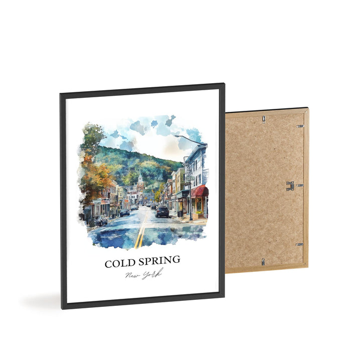 Cold Spring NY Wall Art, Putnam County Print, Upstate NY Watercolor Art, Cold Spring NY Gift, Travel Print, Travel Poster, Housewarming Gift