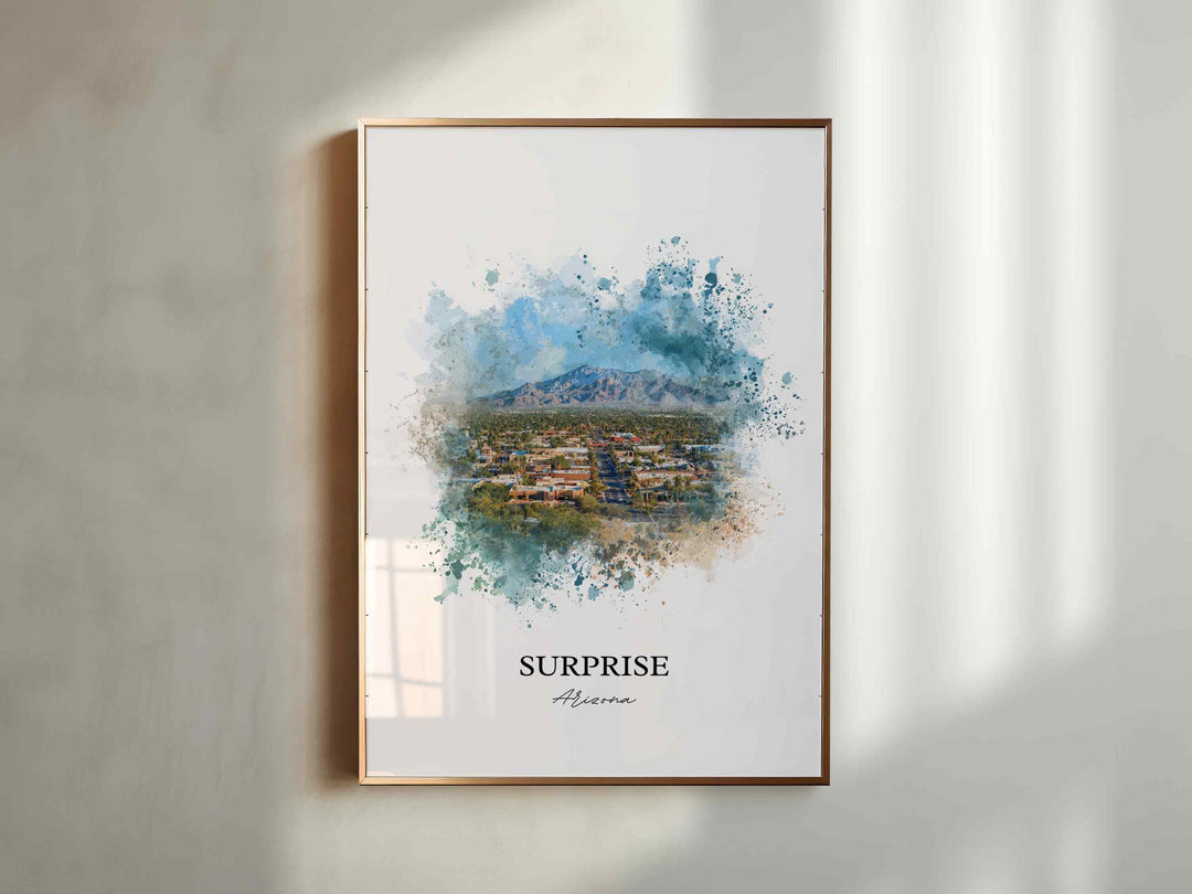 Surprise, Arizona – Watercolor Art Print