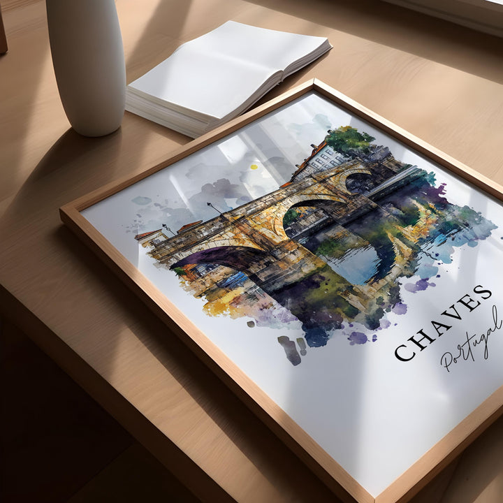 Chaves, Portugal – Watercolor Art Print