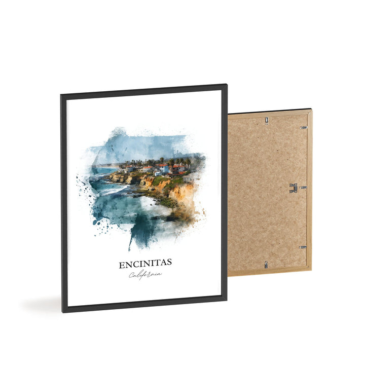Encinitas, CA – Watercolor Art Print