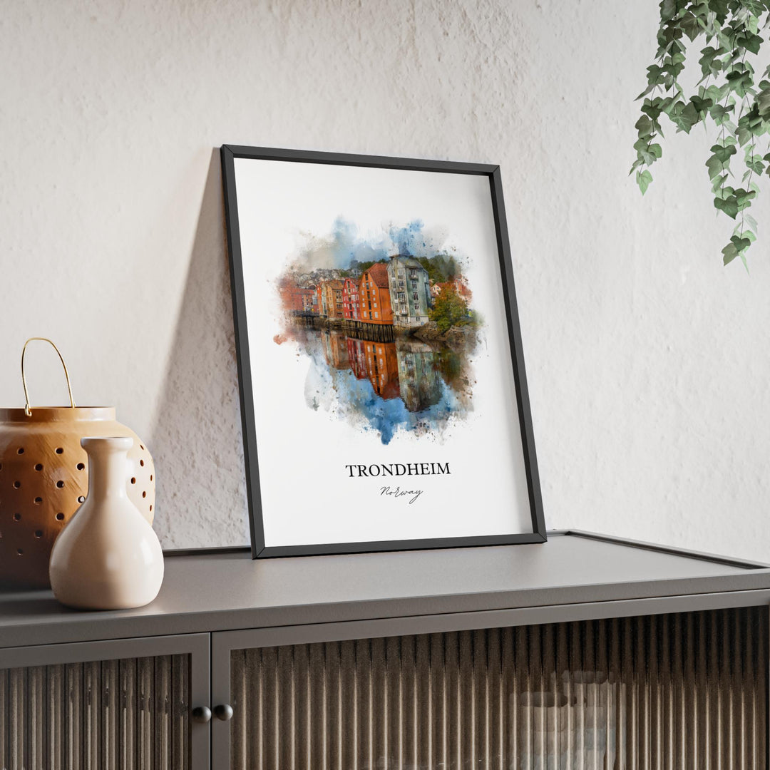 Trondheim, Norway – Watercolor Art Print