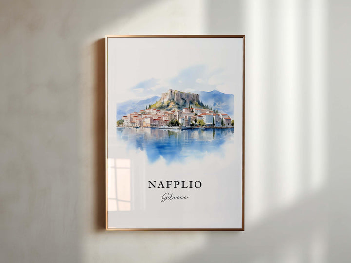 Nafplio Greece wall art - Greece, Nafplio poster print, Nafplio Wedding gift, Birthday present, Custom Text, Perfect Gift