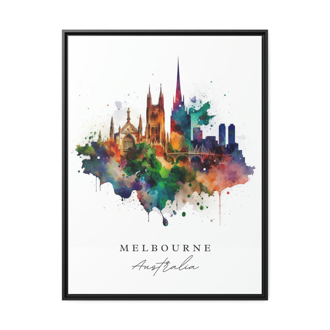 Melbourne traditional travel art - Australia, Melbourne poster, Wedding gift, Birthday present, Custom Text, Personalised Gift