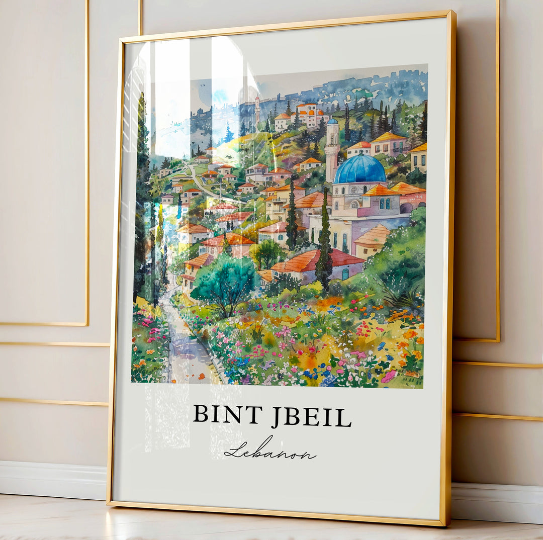 Bint Jbeil Wall Art - Lebanon Village Print