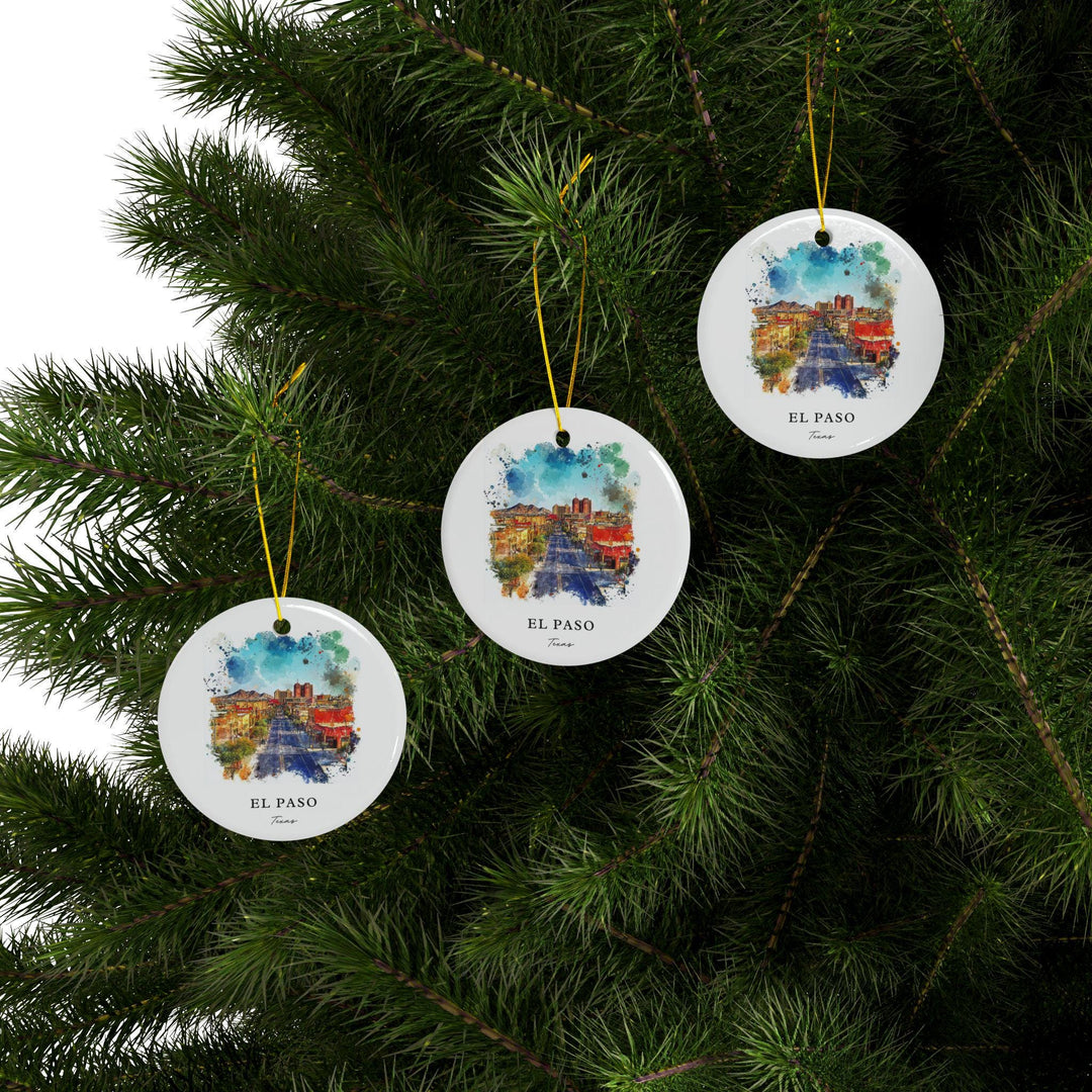 El Paso Texas Ornament: Unique El Paso Souvenir, El Paso Decor, and Authentic El Paso TX Christmas Gift