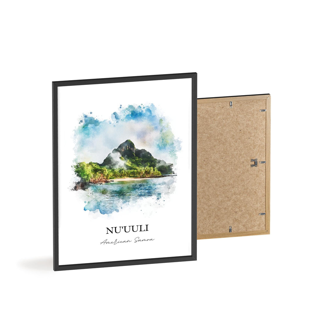 Nu'uuli Wall Art, Tutuila Island Print, American Samoa Watercolor Art, Nu'uuli Gift, Travel Print, Travel Poster, Housewarming Gift