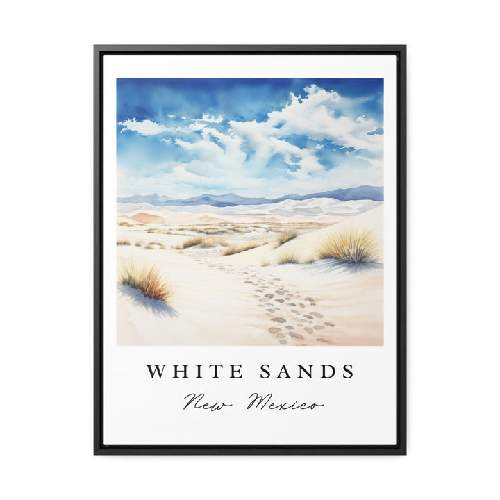 White Sands NM wall art - New Mexico, White Sands print, White Sands Park gift, Birthday present, Custom Text, Perfect Gift, Las Cruces NM