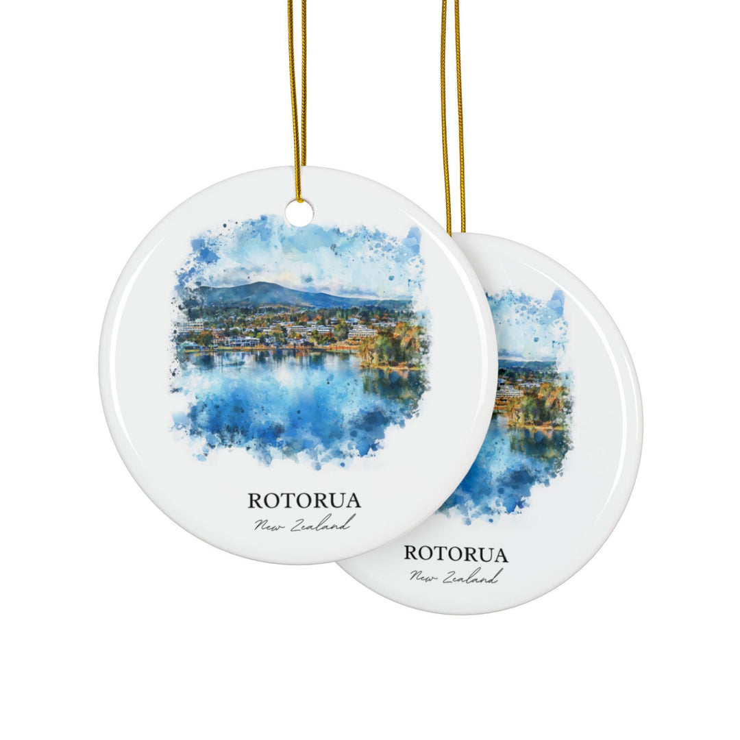 Rotorua New Zealand Ornament: Unique Rotorua Souvenir, Rotorua Xmas Decor, and Authentic Rotorua NZ Gift