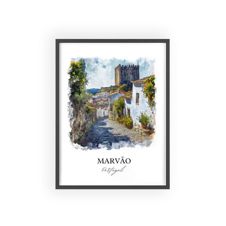 Marvão, Portugal – Watercolor Art Print