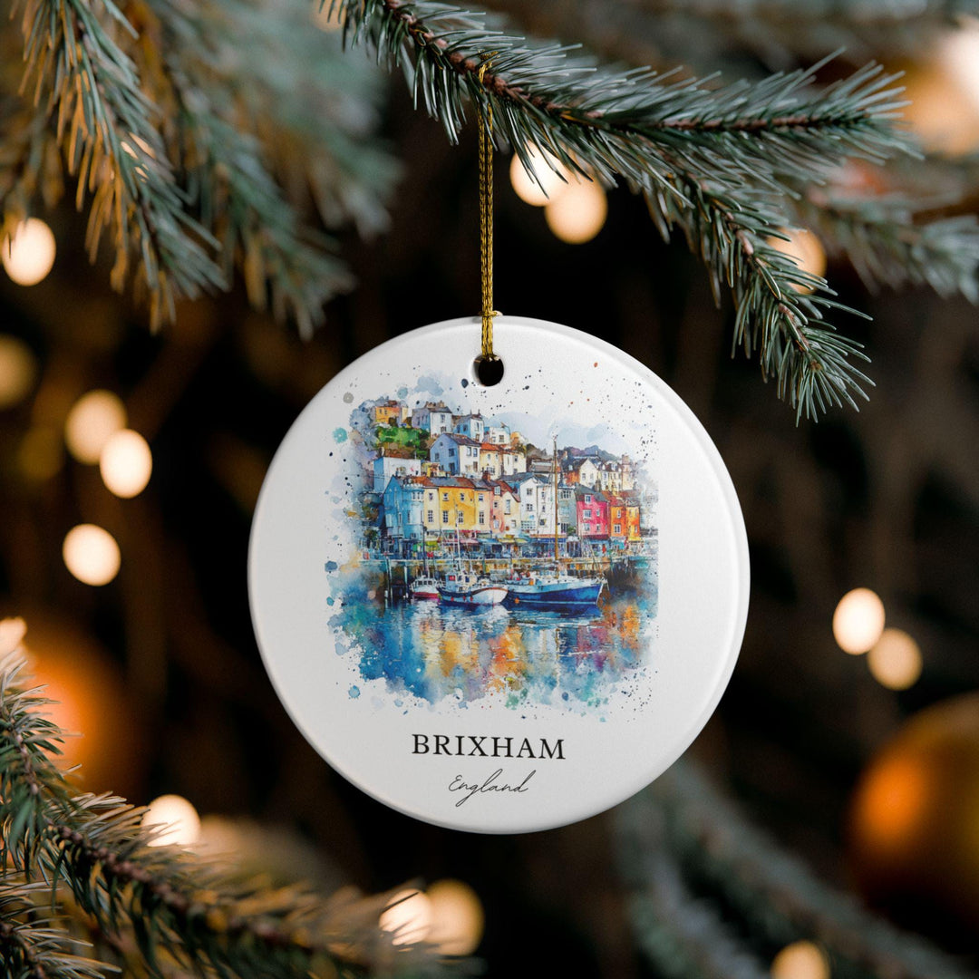 Brixham Ornament: Unique Brixham Souvenir, Brixham Xmas Decor, and Authentic Brixham England Gift