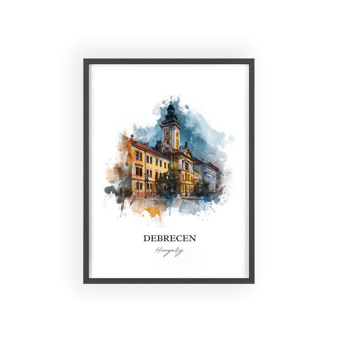 Debrecen, Hungary – Watercolor Art Print