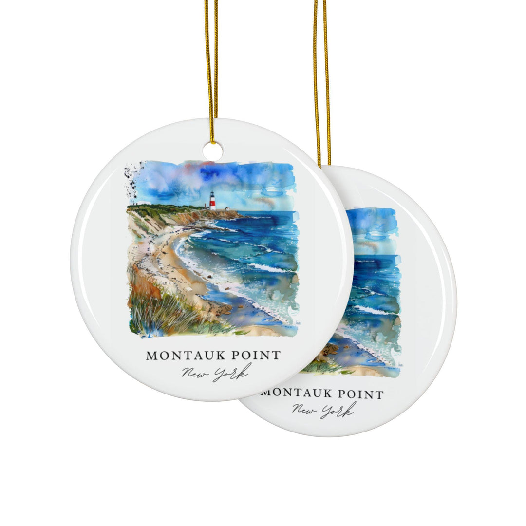 Montauk Point Ornament: Unique Montauk NY Souvenir, Montauk Xmas Decor, and Authentic Montauk NY Gift