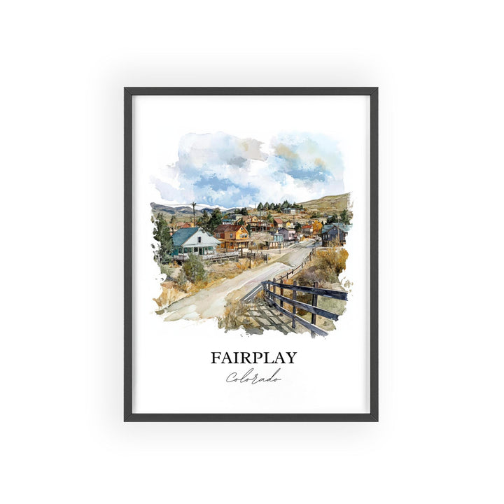 Fairplay, Colorado, USA – Watercolor Art Print