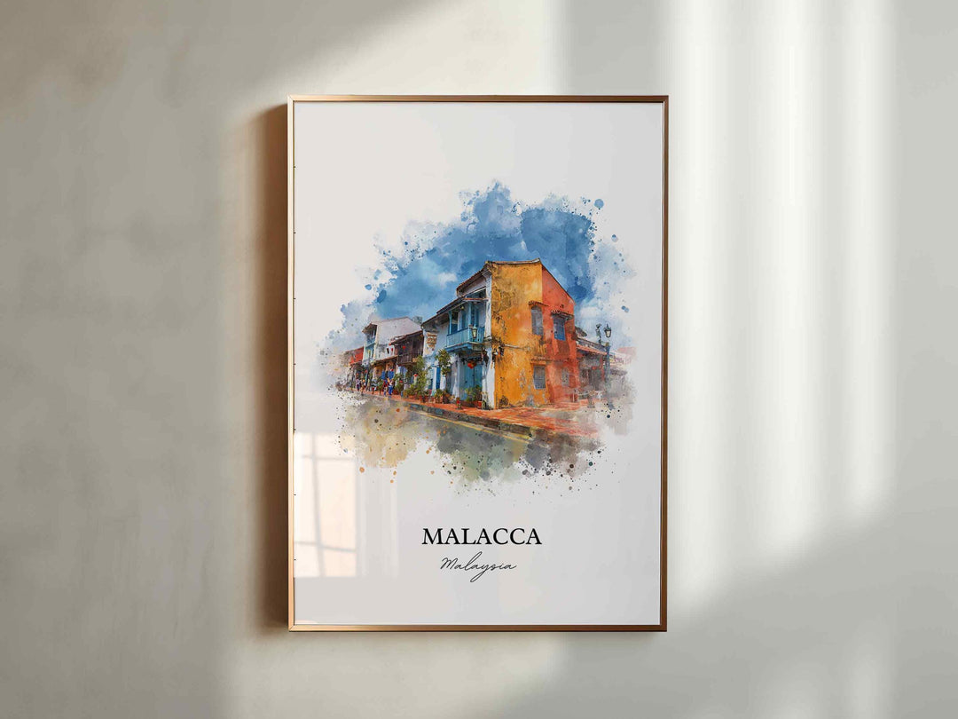 Malacca, Malaysia – Watercolor Art Print