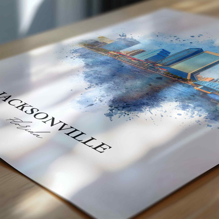 Jacksonville, Florida – Watercolor Art Print