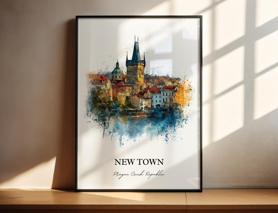 Prague, Czech Republic – Watercolor Art Print