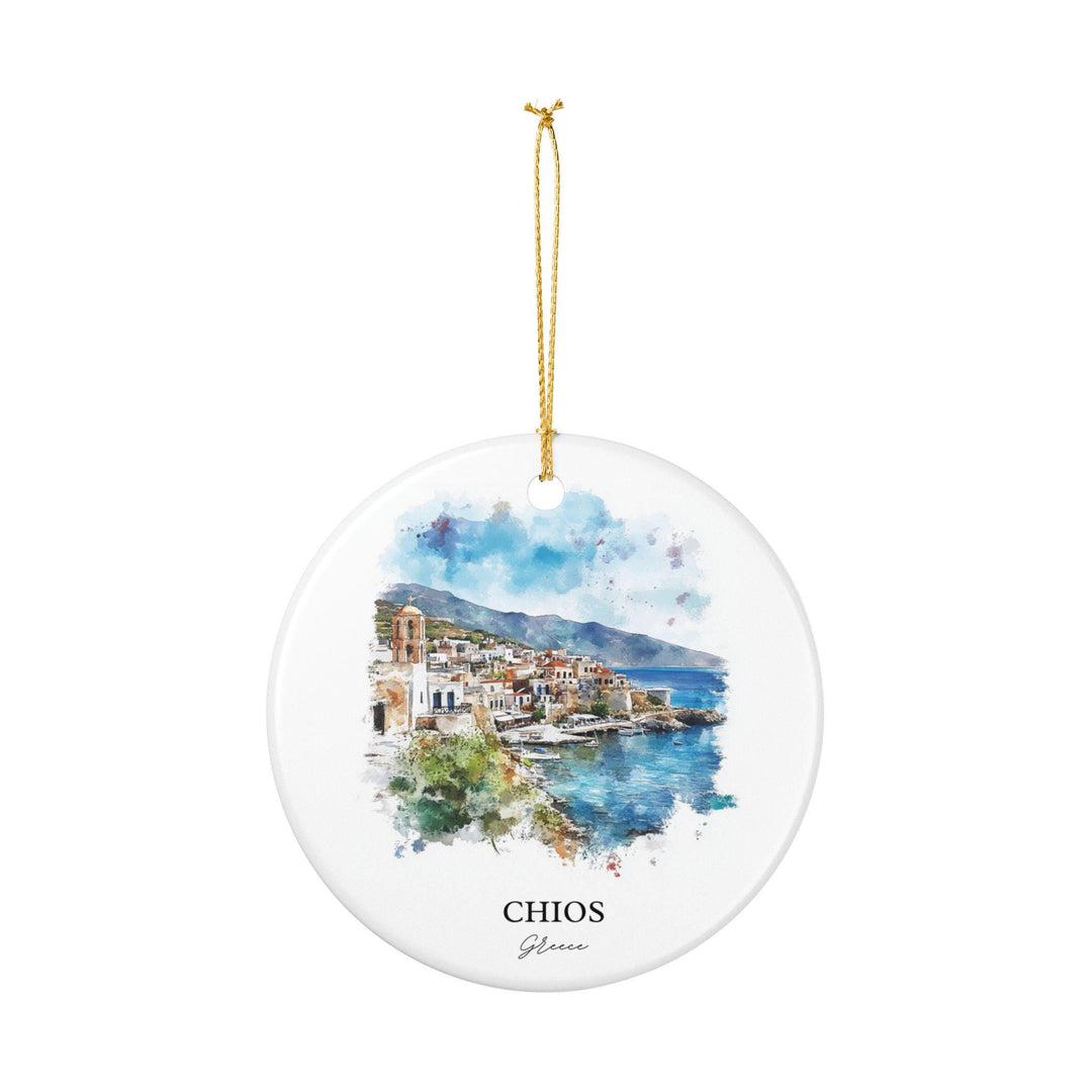 Chios Greece Ornament: Unique Chios Greece Souvenir, Chios Greece Xmas Decor, and Authentic Greece Gift
