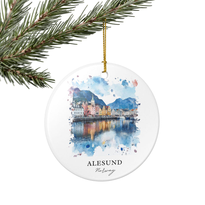 Alesund Norway Ornament: Unique Alesund Souvenir, Alesund Xmas Decor, and Authentic Alesund Norway Gift