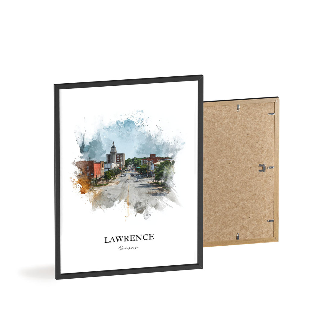 Lawrence, Kansas – Watercolor Art Print