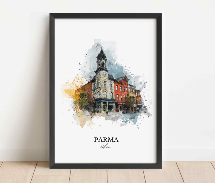 Parma, Ohio – Watercolor Art Print