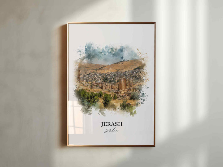 Jerash, Jordan – Watercolor Art Print