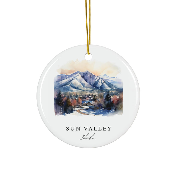 Sun Valley ID Ornament: Unique Sun Valley Souvenir, Sun Valley Idaho Xmas Decor, and Authentic Sun Valley Christmas Gift