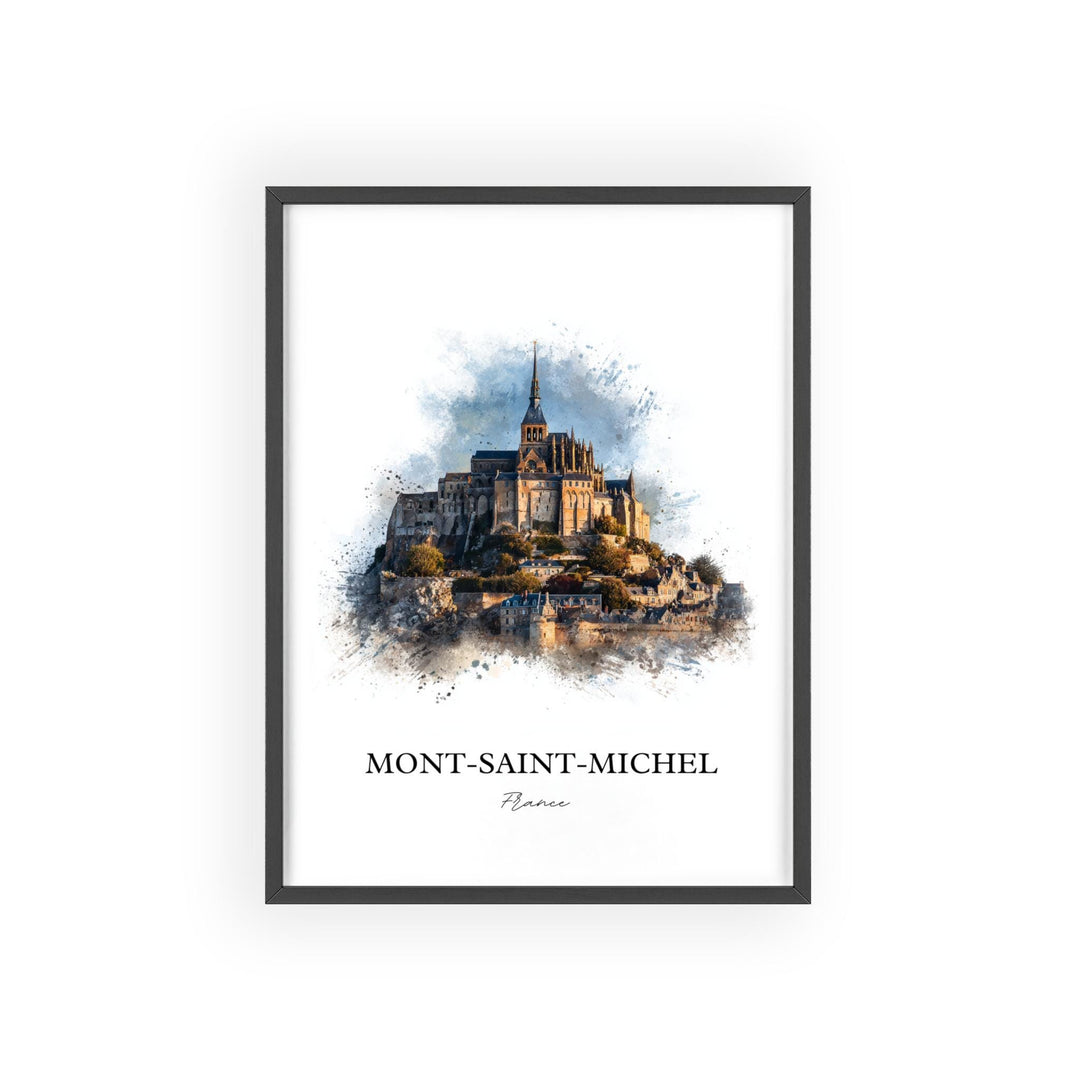Mont-Saint-Michel, France – Watercolor Art Print