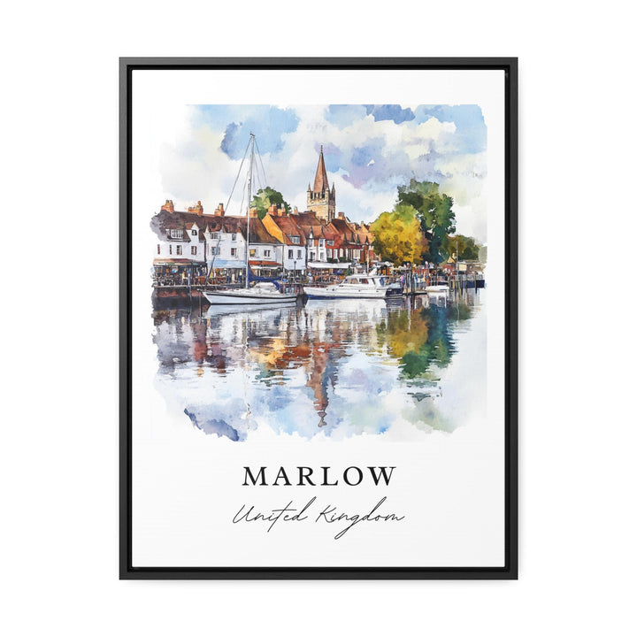 Marlow UK Wall Art, Marlow Print, Marlow Watercolor Art, Marlow England Gift,