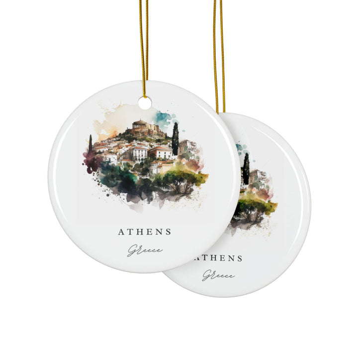 Athens Greece Ornament: Unique Athens Greece Souvenir, Athens Decor, and Authentic Athens Greece Gift
